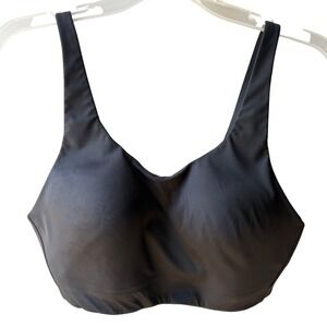Athleta High Impact Sports Bra M Black Adjustable Mesh Activewear Workout